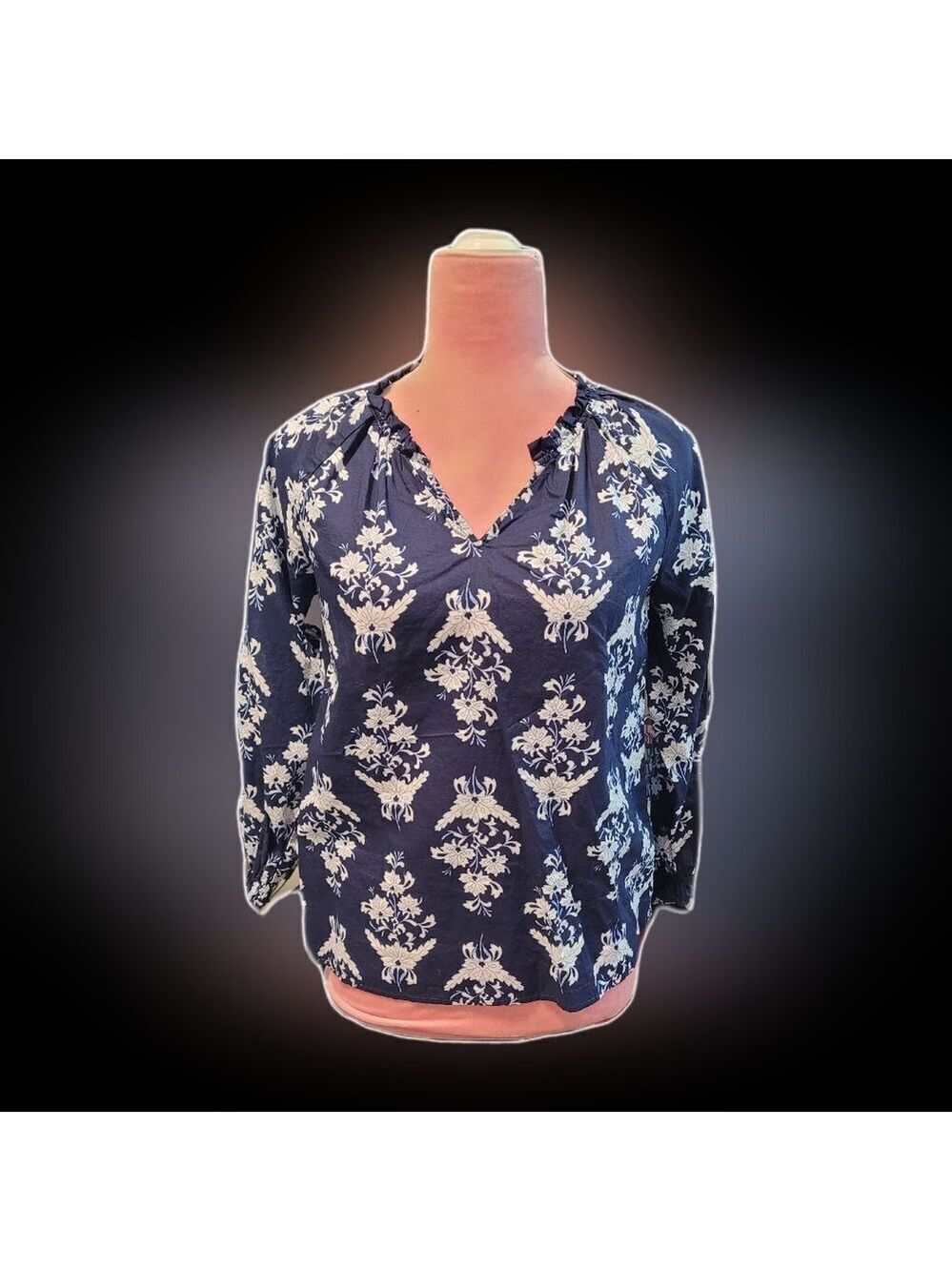 J. Crew Factory Navy Floral Long Sleeves
